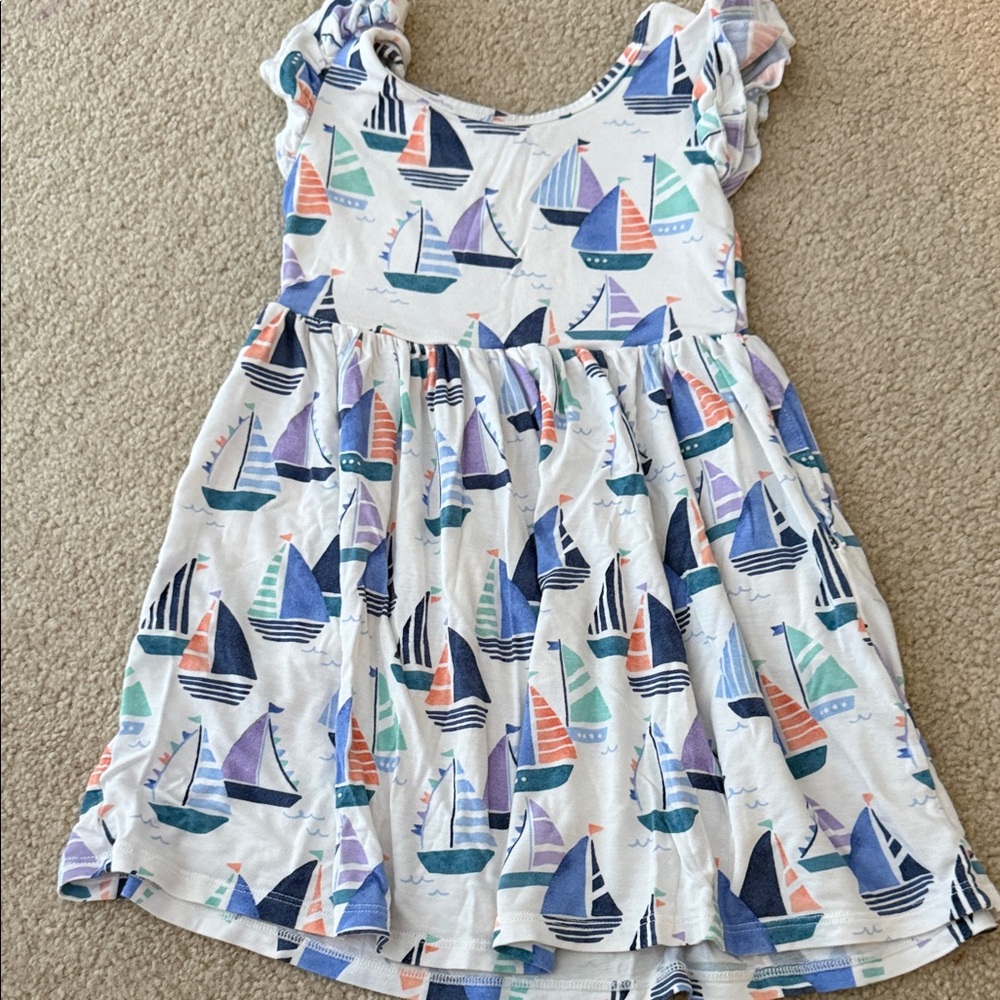 Little Sleepies Multicolor Sailboat Kids Dress - Picture 3 of 3
